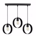 NG Santas Fotistiko Orofis Rag Trifoto Metalliko Mavro E27 204-R-3-BL
